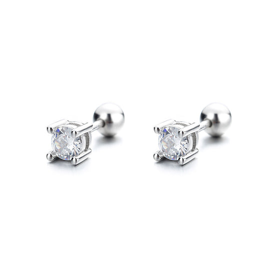 925 Sterling Silver Screwed Earrings