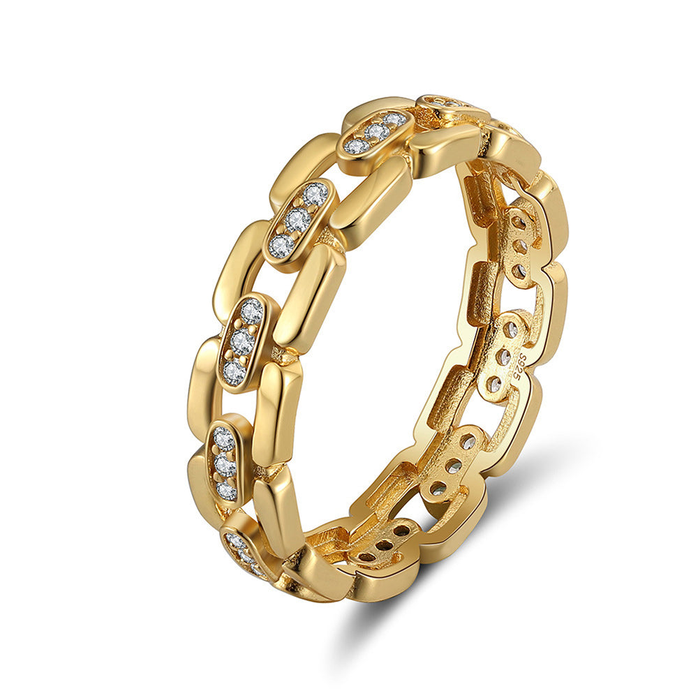 925 Sterling Silver Links Ring