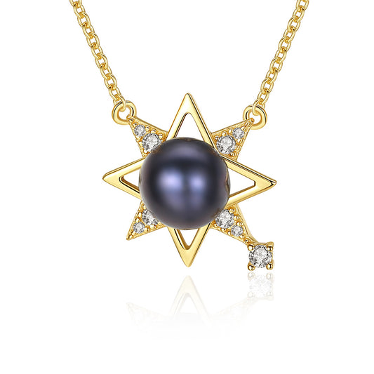 925 Sterling Silver Natural Pearl Drop Necklace Fashion Jewelry Gift for Women Girls