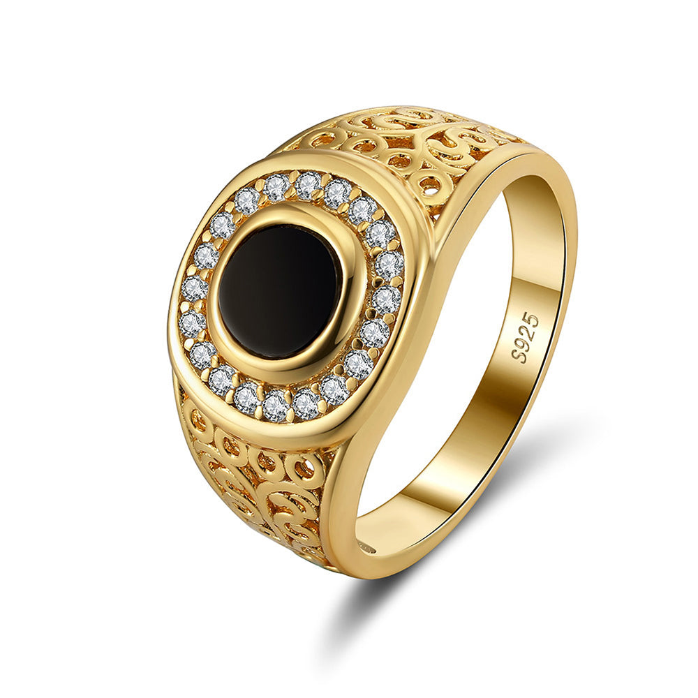 925 Sterling Silver Onyx Ring