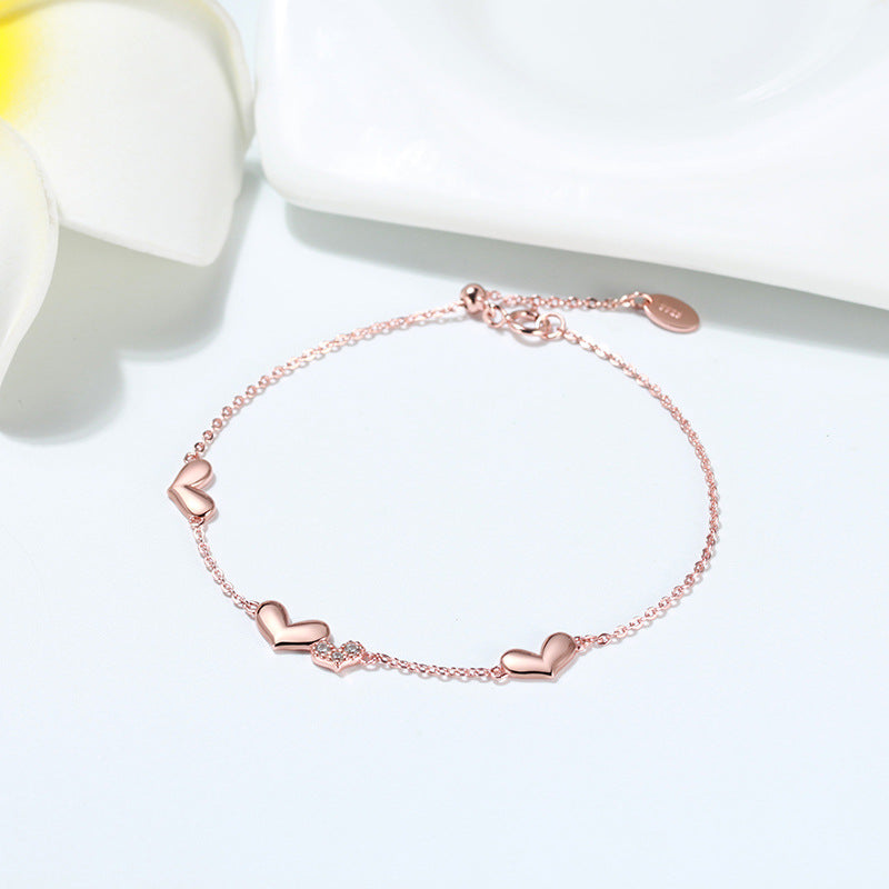 925 Sterling Silver Heart Bracelet
