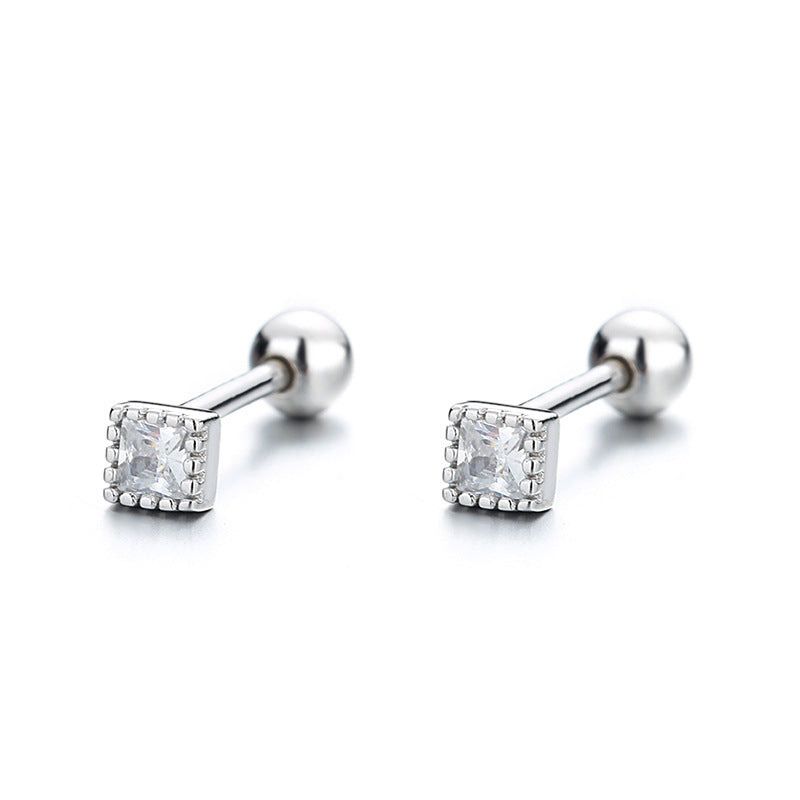 925 Sterling Silver Screwed Earrings