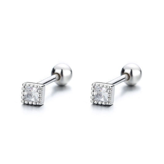 925 Sterling Silver Screwed Earrings