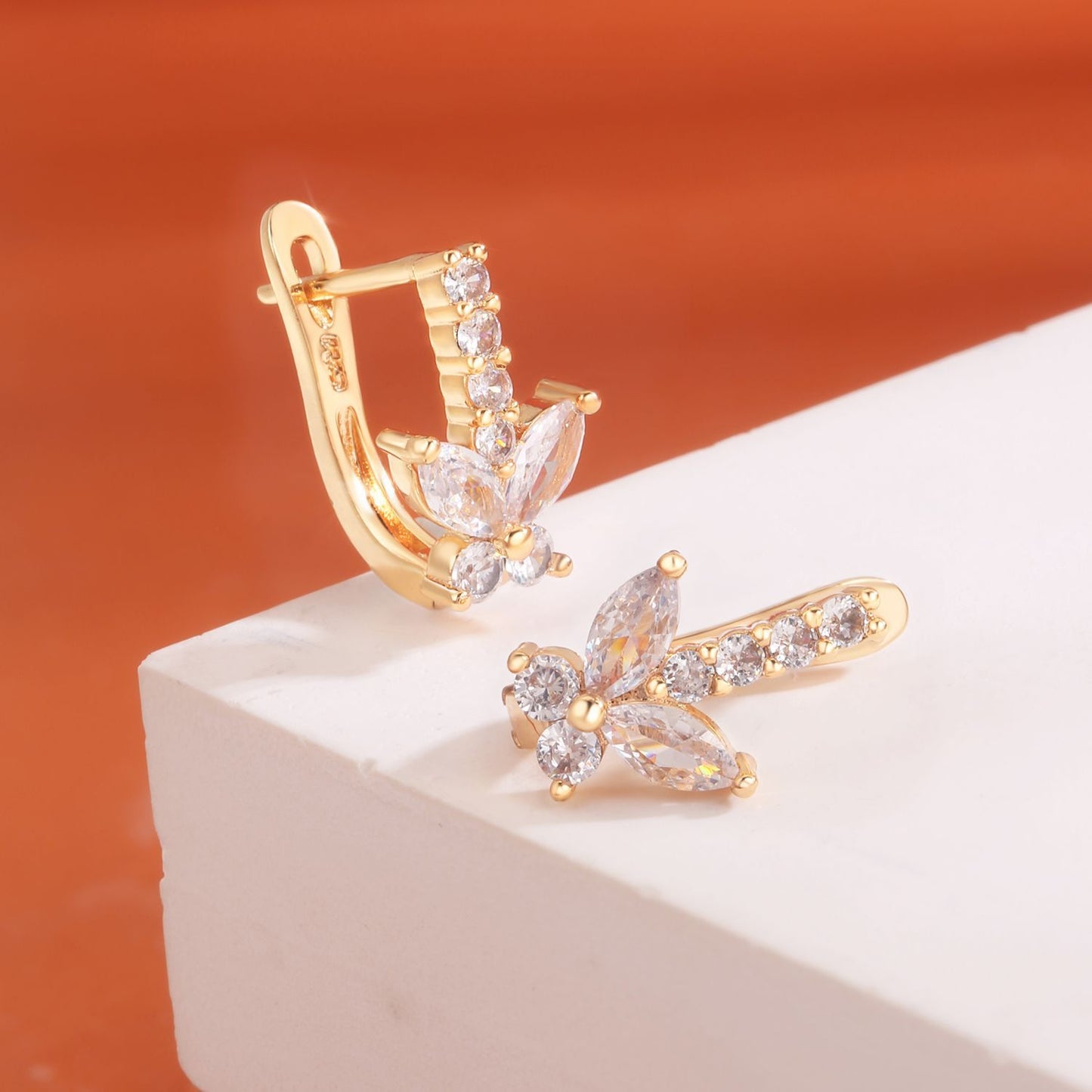 Brass With Plated Fashion Jewelry Earrings