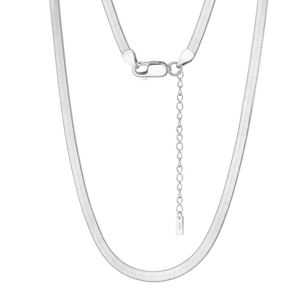 925 Sterling Silver Flat Snake Chain