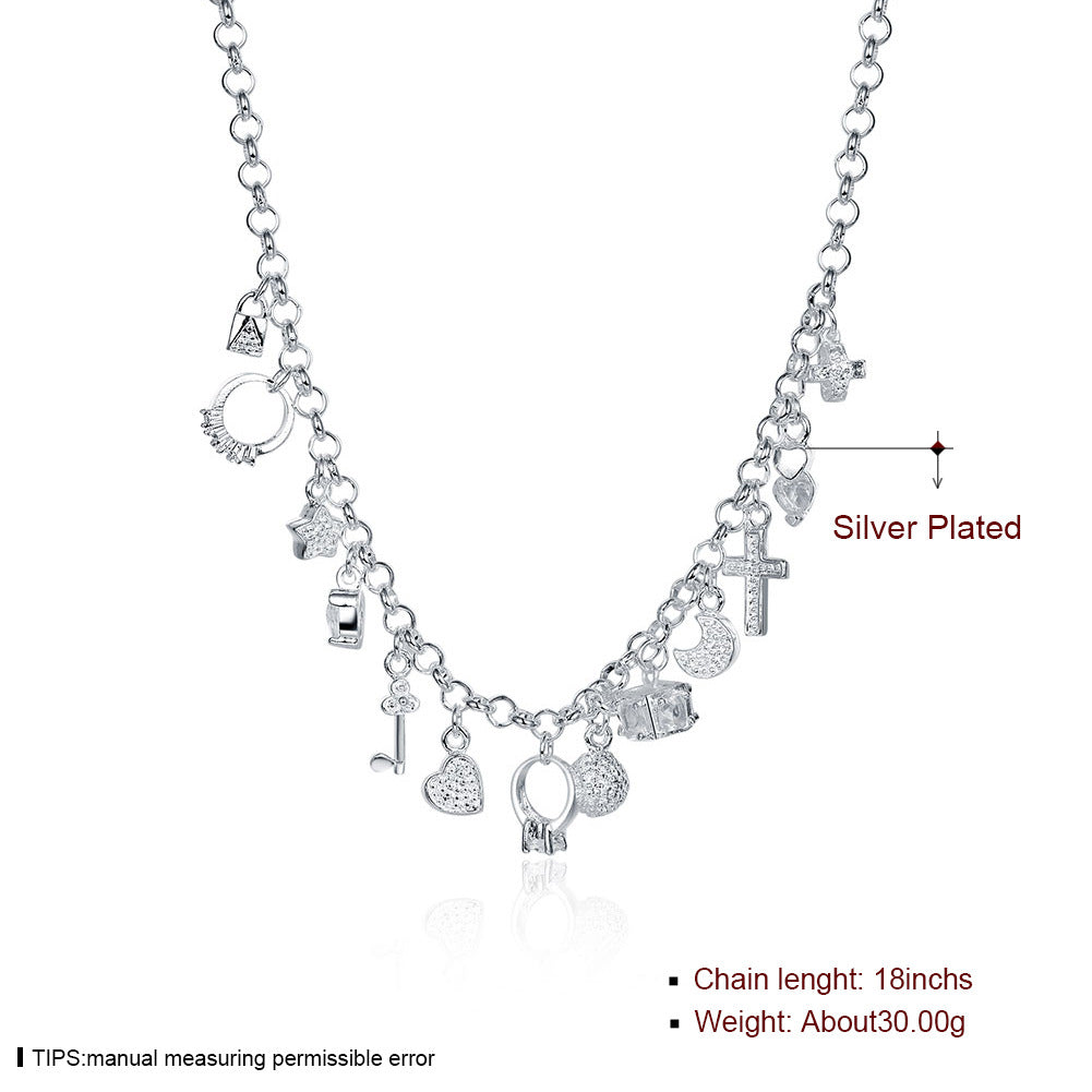 Brass With Plated Fashion Jewelry Necklace