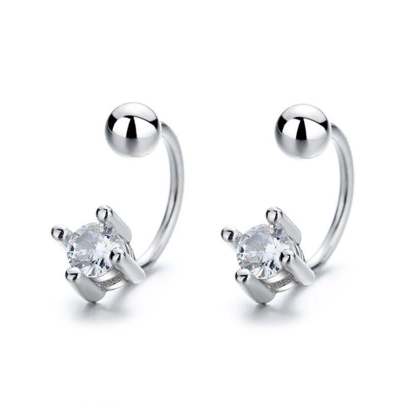 925 Sterling Silver Screw Back Stud Earrings