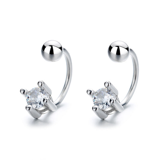 925 Sterling Silver Screw Back Stud Earrings