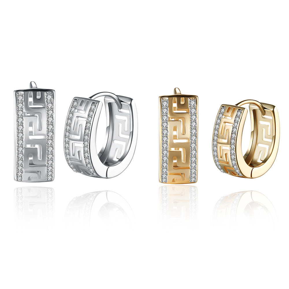 Brass With Plated Fashion Jewelry Earrings