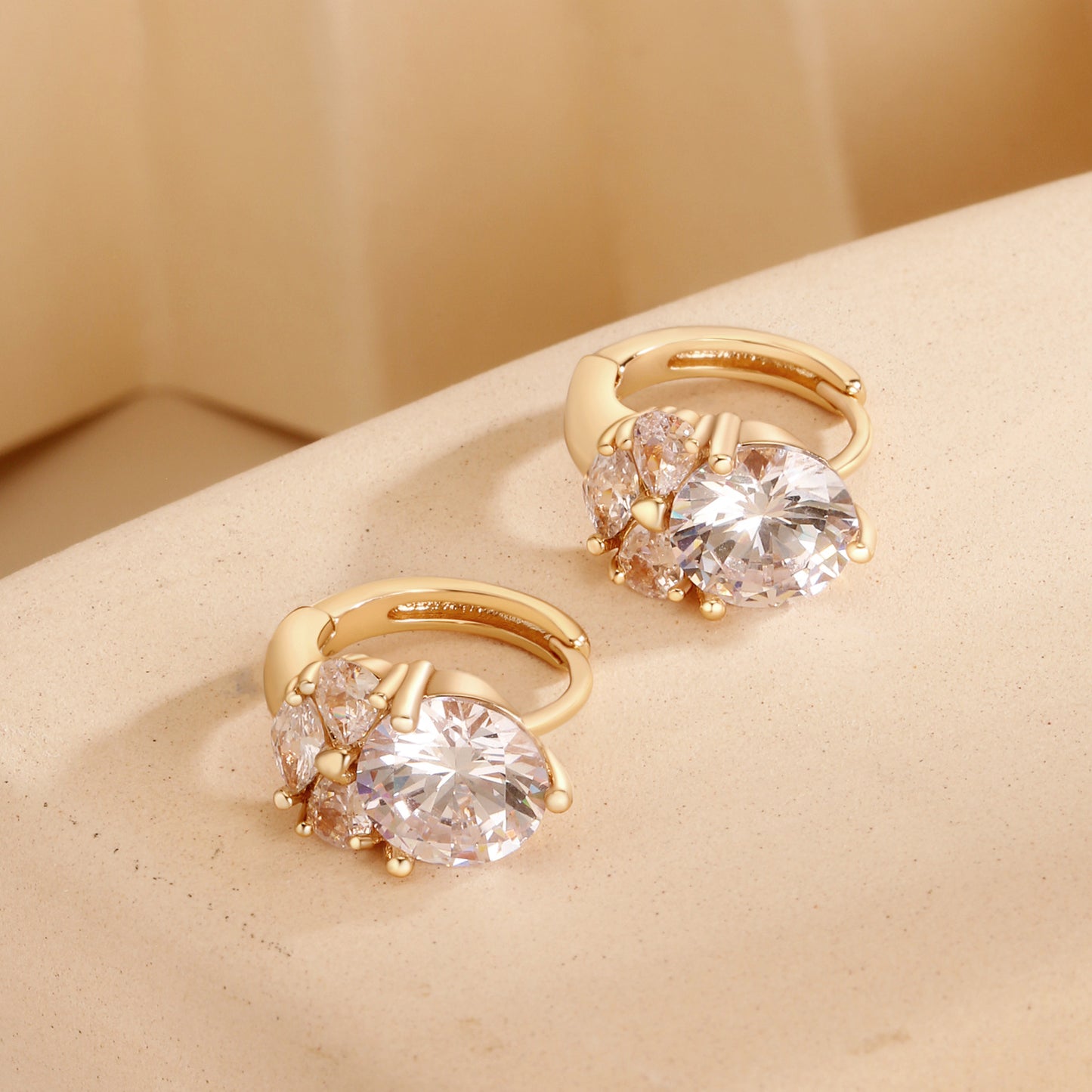 Brass With Plated Fashion Jewelry Earrings
