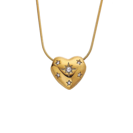 Stainless Steel Jewelry Fashion Heart Necklace