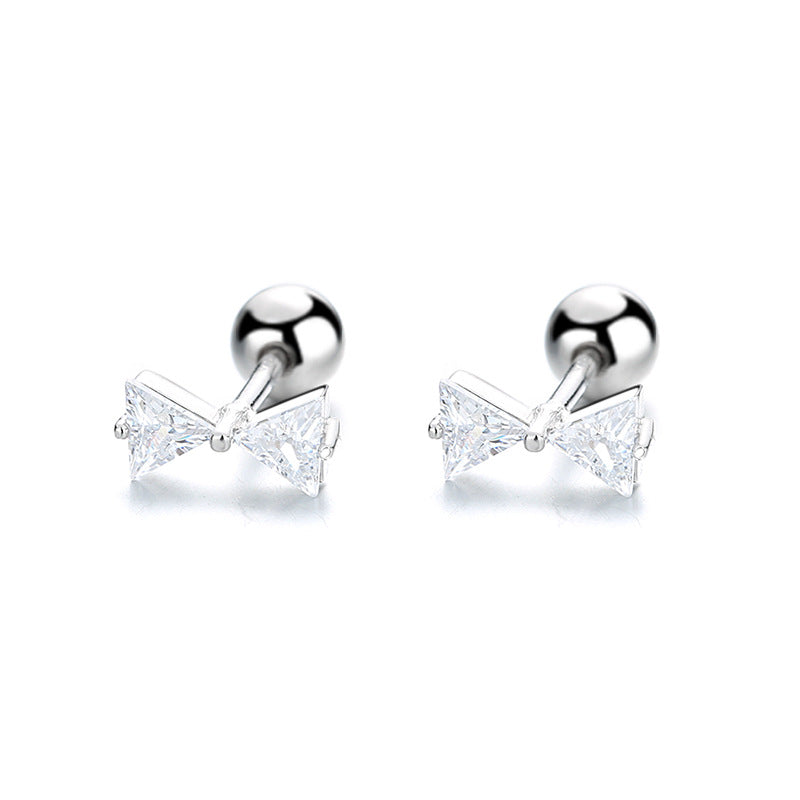 925 Sterling Silver Knot Screwed Earrings