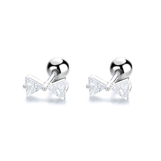 925 Sterling Silver Knot Screwed Earrings