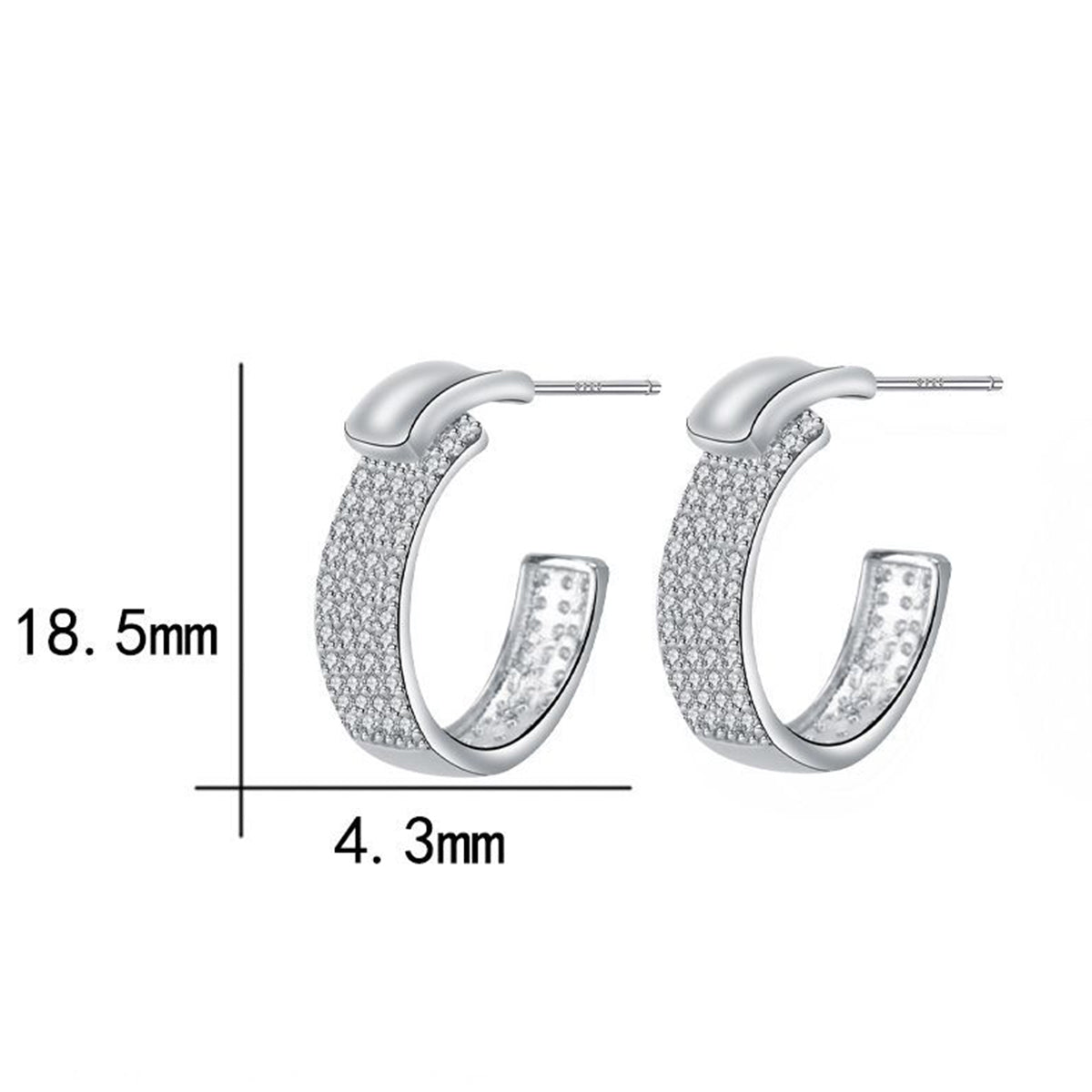 Pendientes de joyería de moda de cobre con baño de plata
