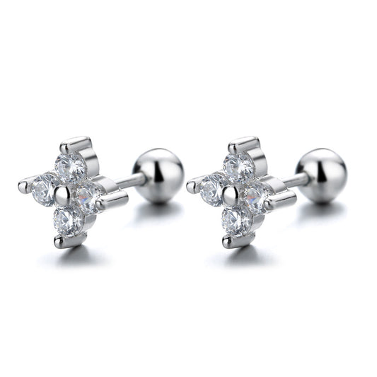 925 Sterling Silver Screw Back Stud Earrings