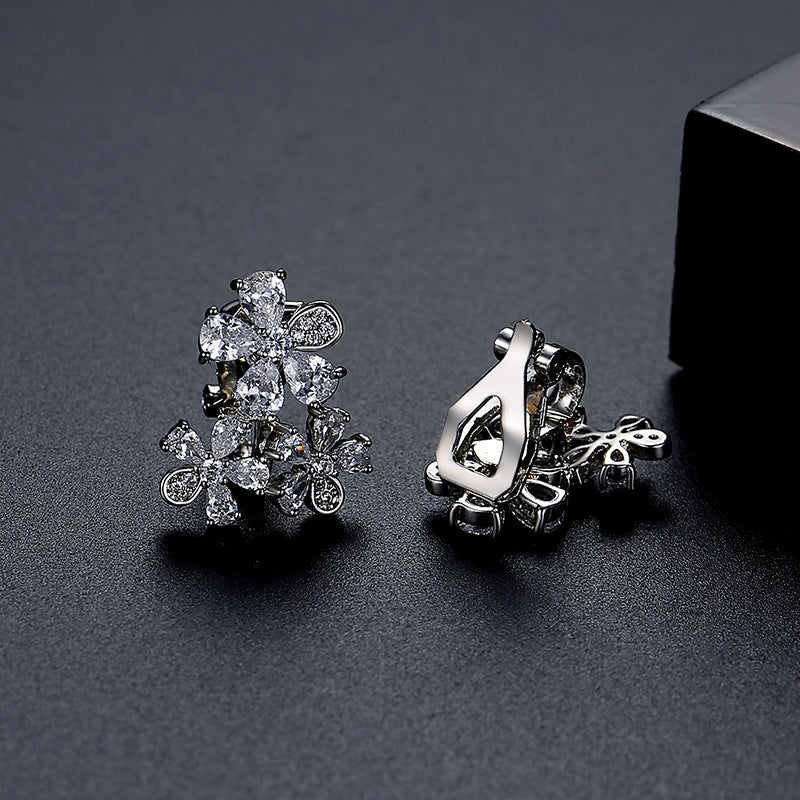 Copper With Gold Plated Fashion Jewelry Earrings