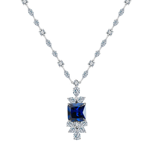 925 Sterling Silver Zircon Pendant Necklace