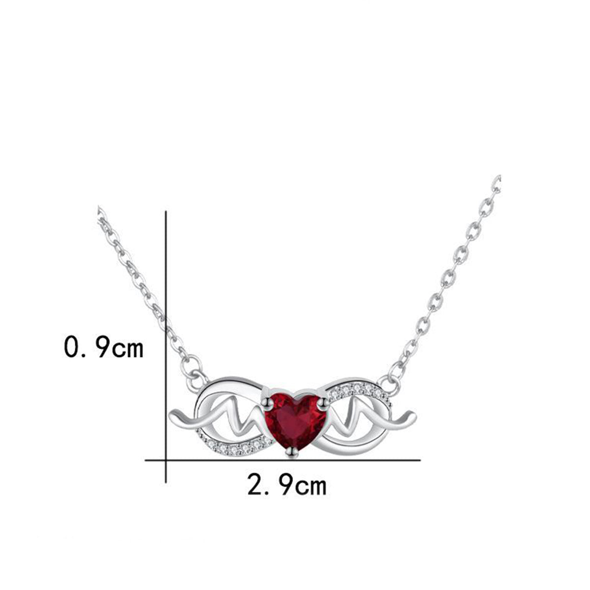Copper With Silver Plated Infinity Necklace for Women