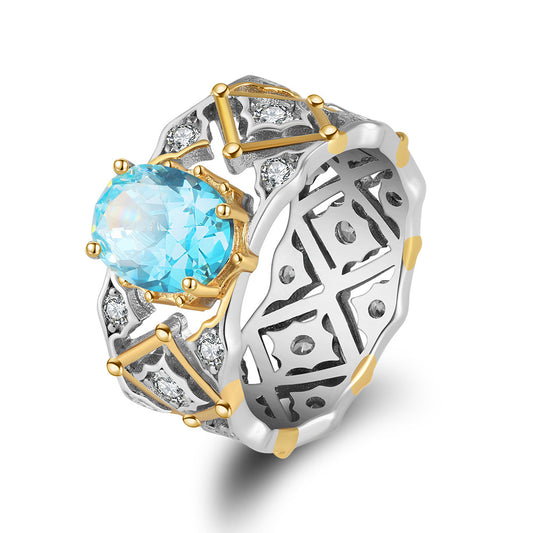 925 Sterling Silver Zircon Ring