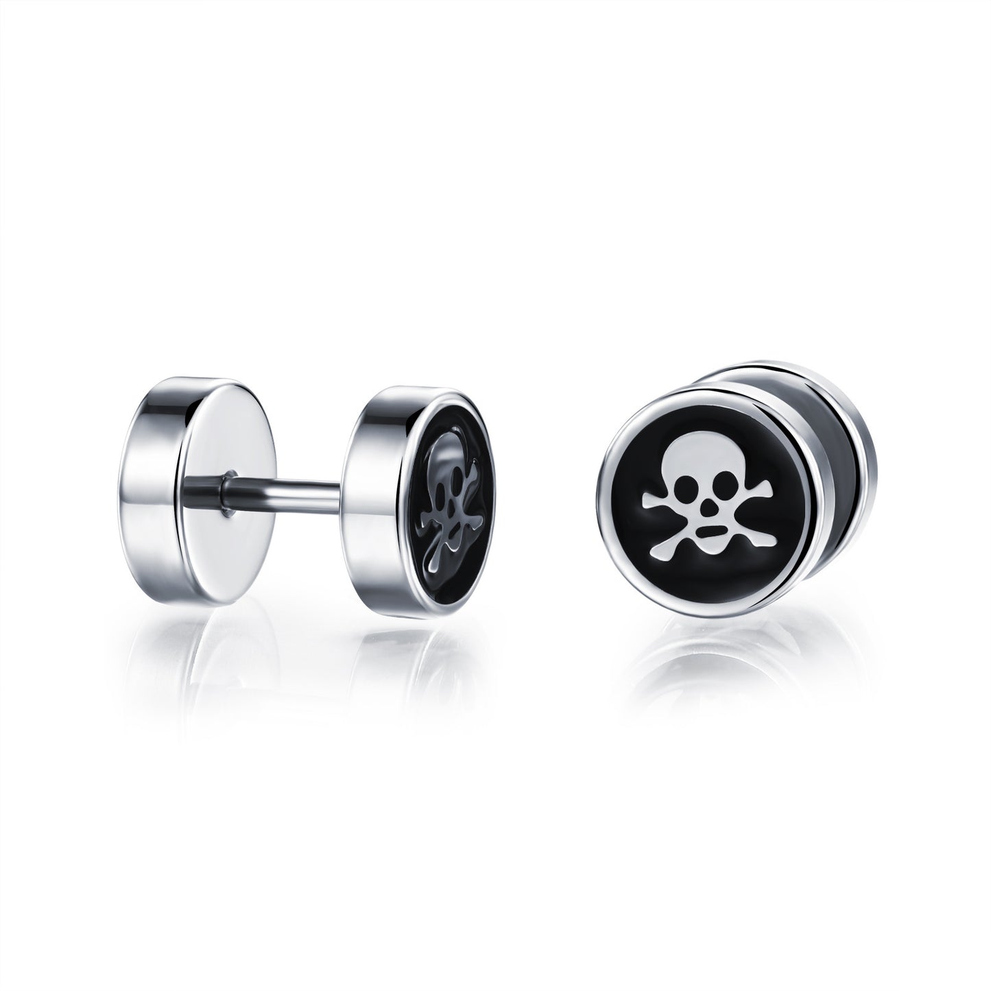 Stainless Steel Jewelry Skull Unisex Fashion Earrings