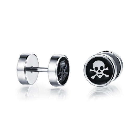 Stainless Steel Jewelry Skull Unisex Fashion Earrings