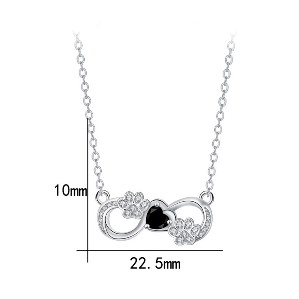 Copper With Silver Plated Infinity Pendant Necklace
