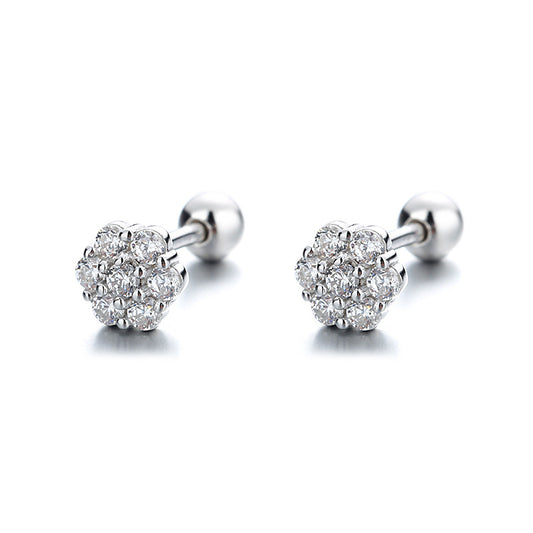 925 Sterling Silver Screw Back Stud Earrings