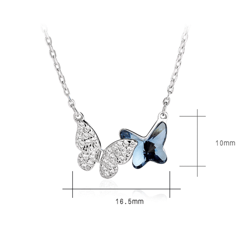925 Sterling Silver Fashion Butterfly Necklace