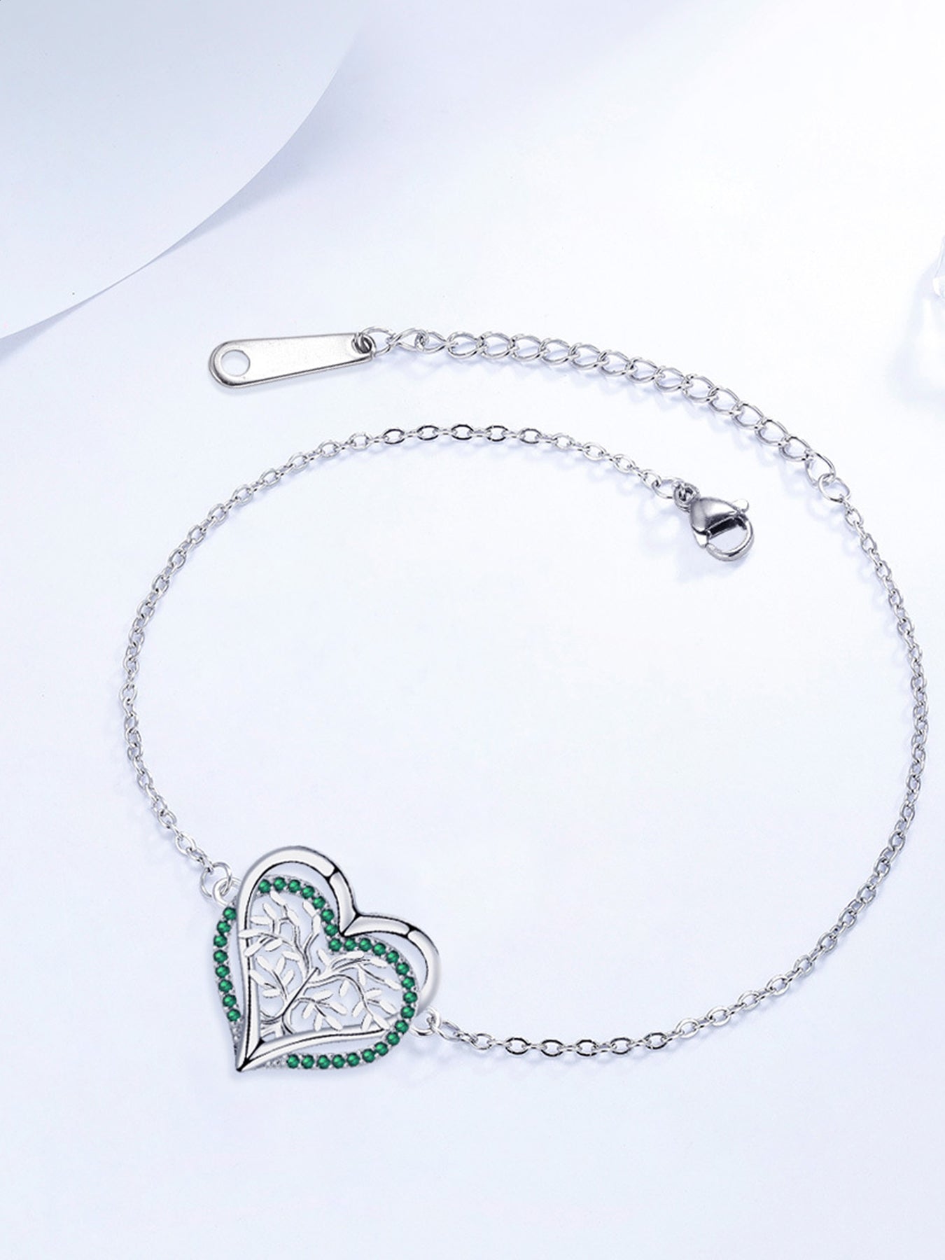 Heart Shaped Tree Of Life Design Bracelet, Fashionable Jewelry for Women & Girls, Trendy All-match & Exquisite Jewelry for Birthday Gift