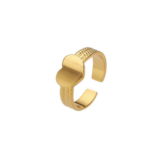 Stainless Steel Heart Fashion Ring