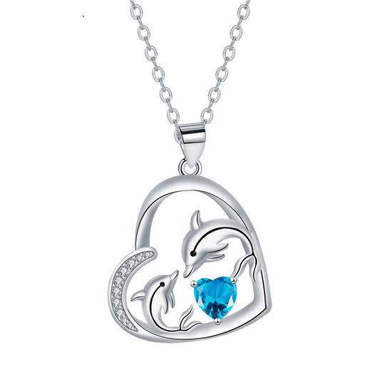 Copper With Silver Plated Heart Pendant Necklace