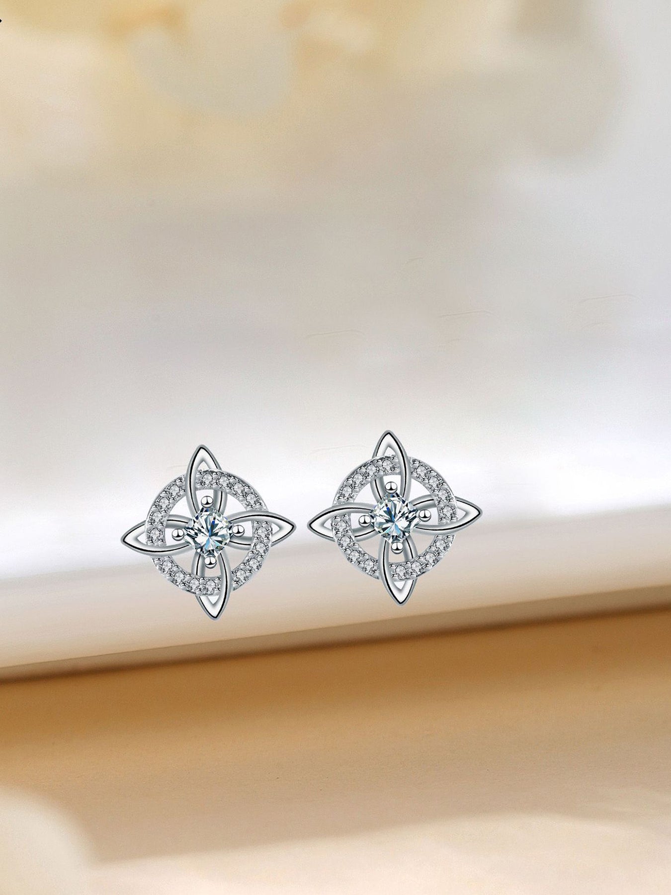 Elegant Stud Earrings, Zirconia Decor Stud Earrings, Fashion Jewelry Accessories for Women & Girls