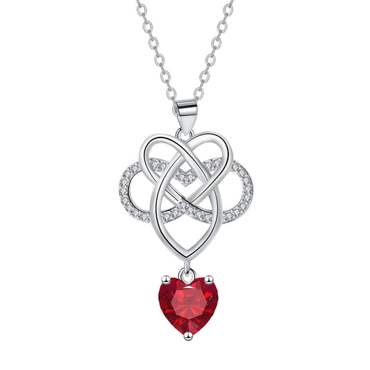 Copper With Silver Plated Heart Pendant Necklace