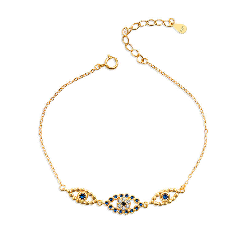 925 Sterling Silver Fashion 18K Gold Plated Bracelet