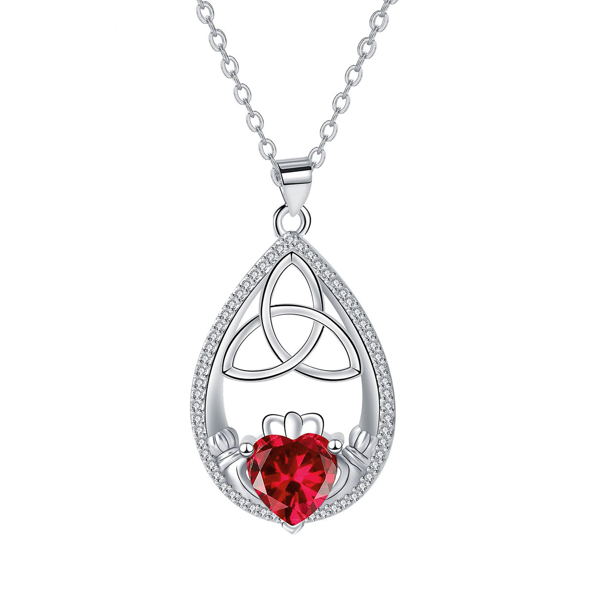 Copper With Silver Plated Celtic Knot Pendant Necklace