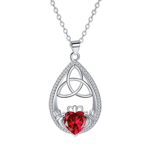 Copper With Silver Plated Celtic Knot Pendant Necklace