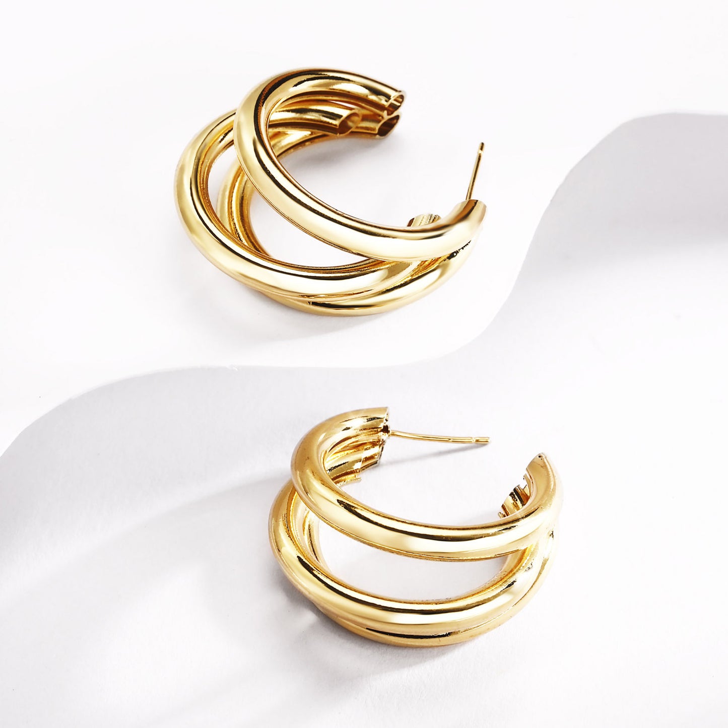 Brass With Plated Fashion Jewelry 925 pins Earrings
