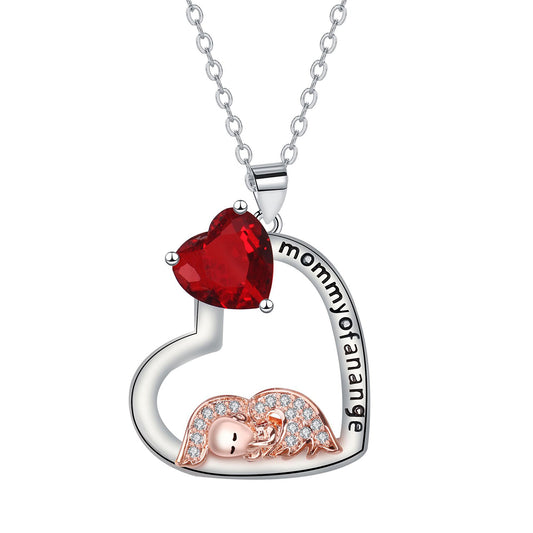 Copper With Silver/Rosegold Plated Heart Pendant Necklace