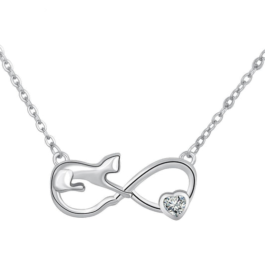 Copper With Silver Plated Infinity Pendant Necklace