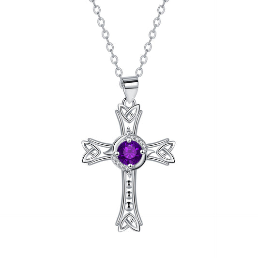 Copper With Silver Plated Cross Pendant Necklace
