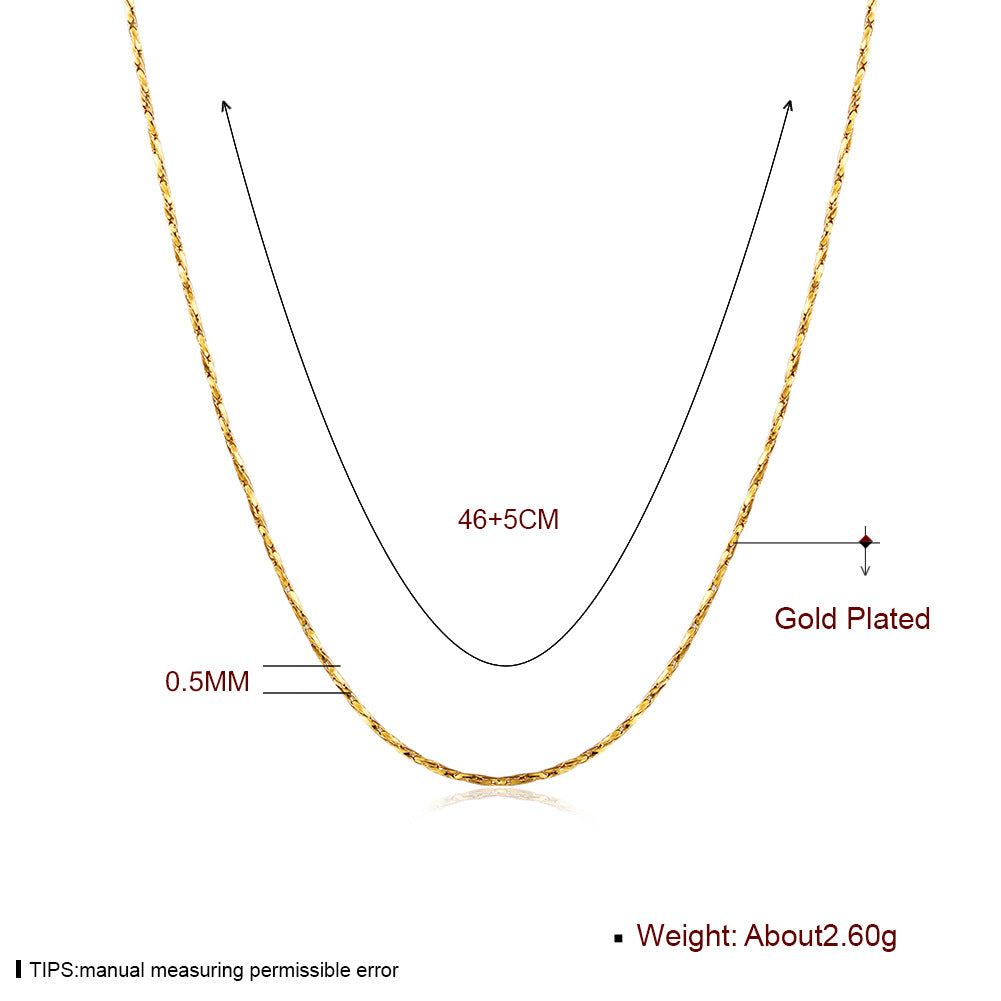 Brass With Plated Fashion Jewelry Necklace