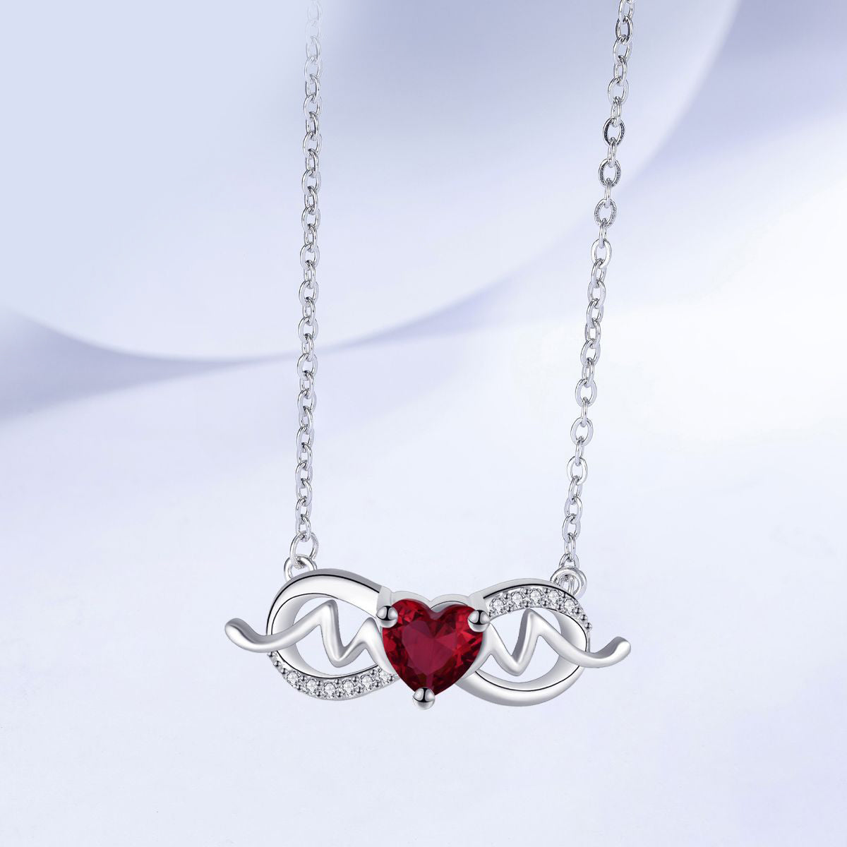 Copper With Silver Plated Infinity Necklace for Women
