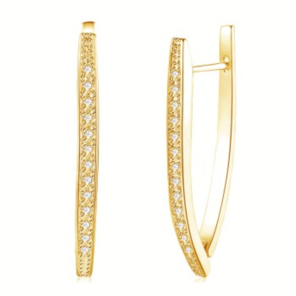 Brass With Plated Fashion Jewelry Earrings