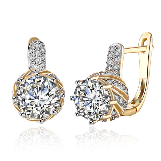 Brass With Plated Fashion Jewelry Earrings