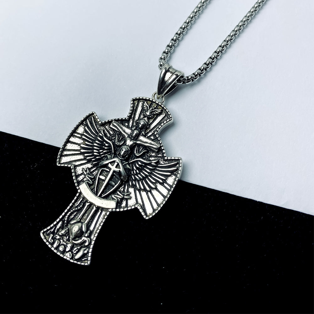 Archangel Saint Michael Pendant Necklace, Men Women's Fashion Jewelry, Perfect for Parties & Gifts, Elegant Accessory for Everyday Wear