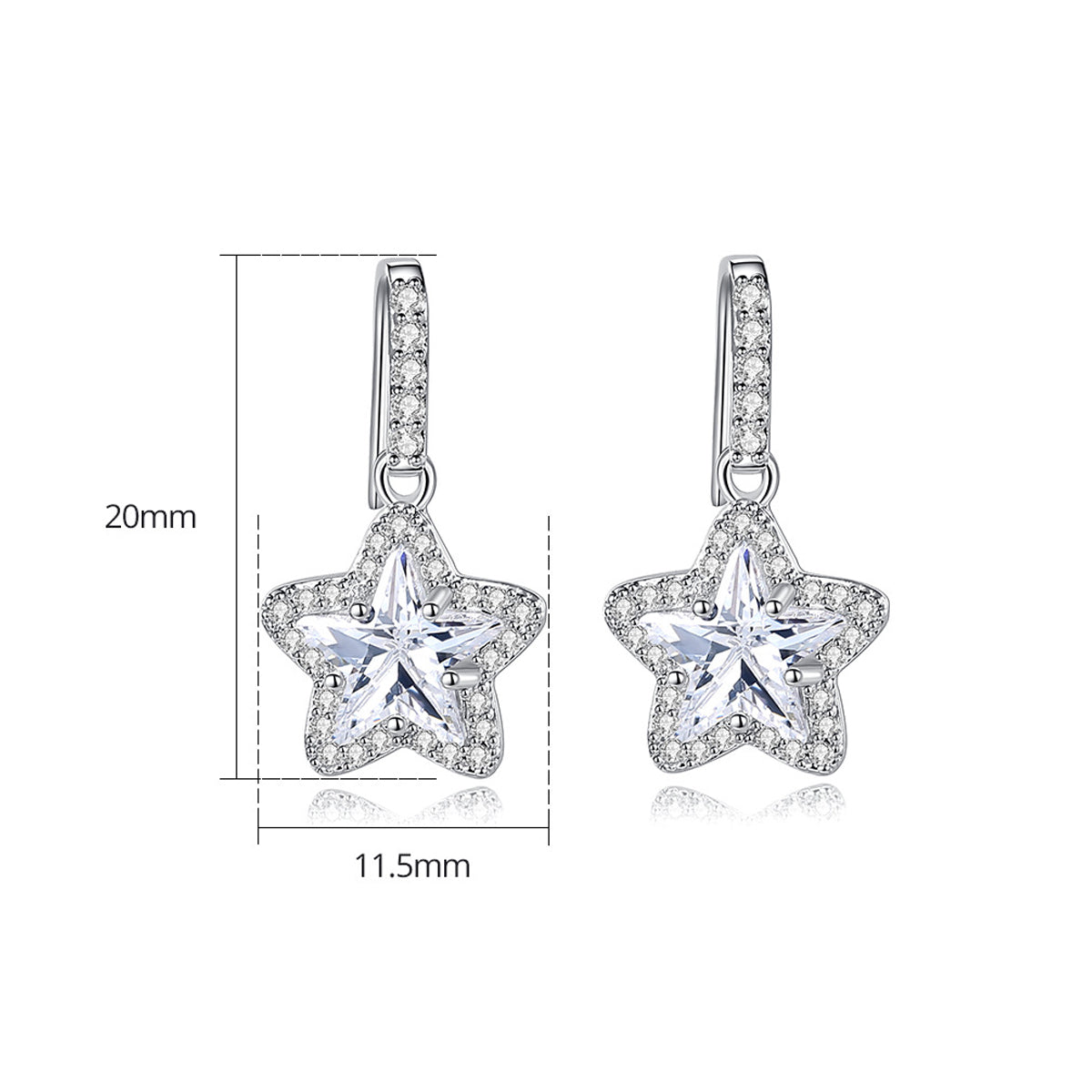 Copper With Silver Plated Fashion Jewelry Earrings