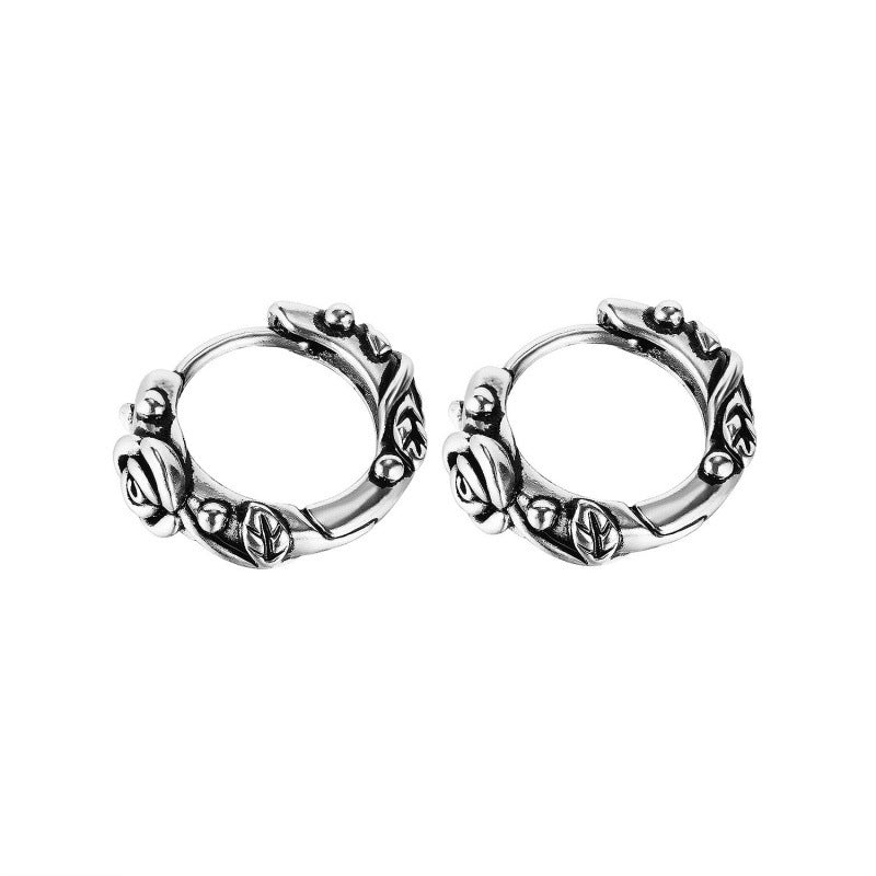 Stainless Steel Jewelry Rose Fashion Earrings