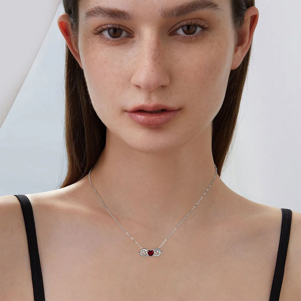 Copper With Silver Plated Infinity Necklace for Women
