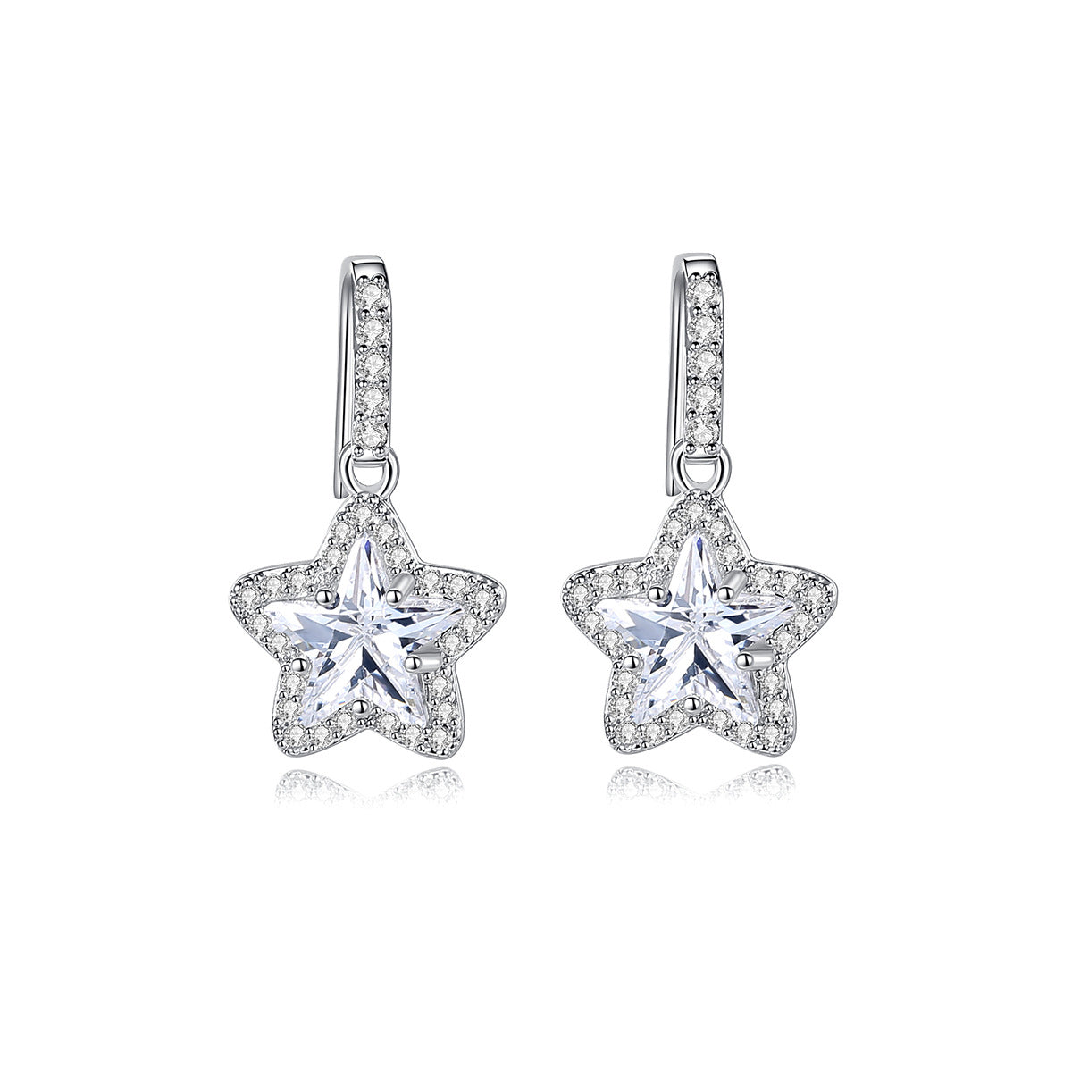 Copper With Silver Plated Fashion Jewelry Earrings