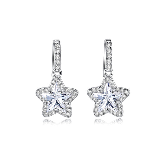 Copper With Silver Plated Fashion Jewelry Earrings